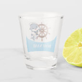 Roerwiel-dolfijn Shot Glas (Achterkant)