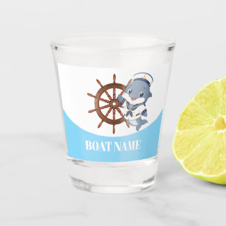 Roerwiel-dolfijn Shot Glas