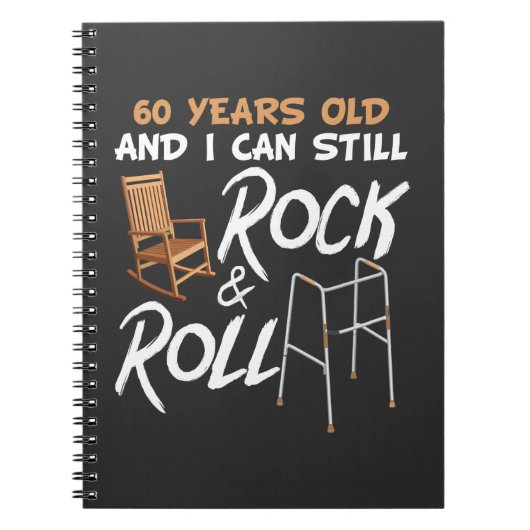 Roesstoel Walking Aid Rock Music 60th Birthday Notitieboek (Voorkant)