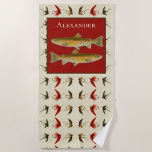 Roest Aangepaste Fly Fishing Flies Forel Rustiek Strandlaken
