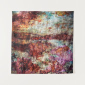 Roest abstracte kleurrijke grunge wandtapijt wandkleed (Voorkant (horizontaal))