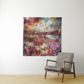 Roest abstracte kleurrijke grunge wandtapijt wandkleed (In Situ (horizontaal))