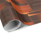 Roest Art Deco Cadeaupapier (Rol Hoek)