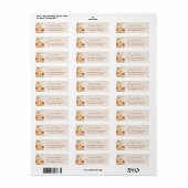 Roest Beige Elegant Bloem Bruiloft Retouradres Etiket (Full Sheet)