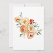 Roest Beige Romantisch Bloemen Vrijgezellenfeest Kaart (Achterkant)