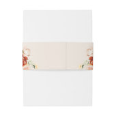 Roest Beige Romantische Bloemen Bruiloft Uitnodigingen Wikkel (Achterkant Voorbeeld)