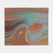 Roest & Blauwgroen aardstrata Fleece Deken (Voorkant (Horizontaal))