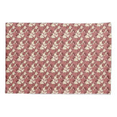 Roest Bloem Blad Patroon | Terracotta Botanisch Kussensloop (Achterkant)