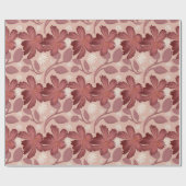 Roest Bloem Naadloos Patroon Grote Bloemen Minimal Cadeaupapier (Vlak)