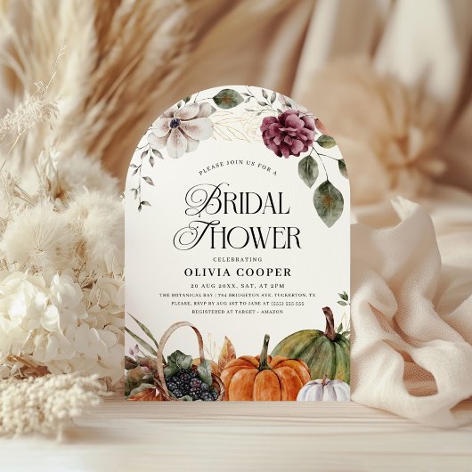 Roest Bloemenpompoen Vrijgezellenfeest Kaart