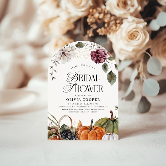 Roest Bloemenpompoen Vrijgezellenfeest Kaart