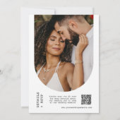 Roest Boho bruiloft Pampas Gras Arch Foto QR Code Kaart (Achterkant)