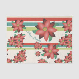 Roest Bourgondië en Blauwgroen Tissuepapier