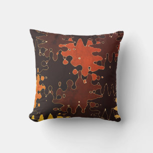 Roest Bruin Oranje Modern Uniek Trendy Landelijk Buitenkussen