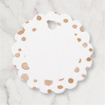 Roest Confetti Aquarel Stippen Favor Tags