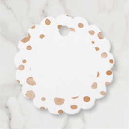 Roest Confetti Aquarel Stippen Favor Tags Bedankjes Labels