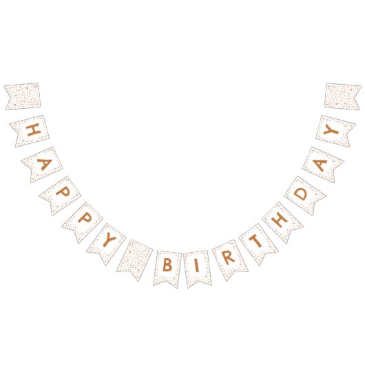 Roest Confetti Waterverf Stippen Bunting Flag Vlaggetjes (Alle)