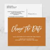 Roest | Datum wijzigen Uitgesteld Afgelast huwelij Aankondigingskaart (Voorkant / Achterkant)