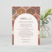  Roest Elegante Nikkah Arabisch Islamitische bruil Bedankkaart (Staand voorkant)