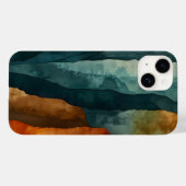 Roest en Blauwgroen Case-Mate iPhone Case (Achterkant (horizontaal))