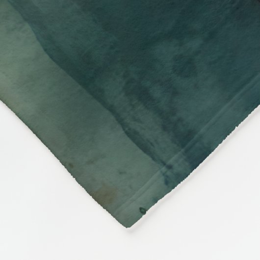 Roest en Blauwgroen Fleece Deken (Hoek)