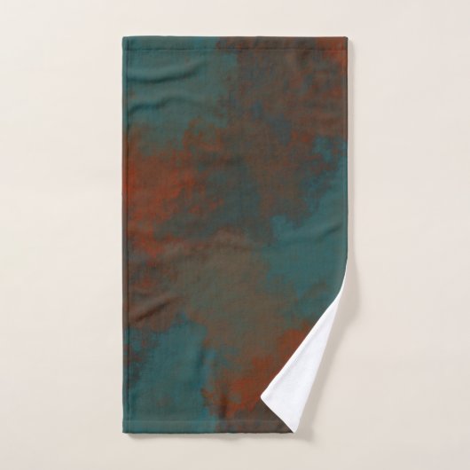 Roest en Blauwgroen Marmer abstract Bad Handdoek (Handdoek)