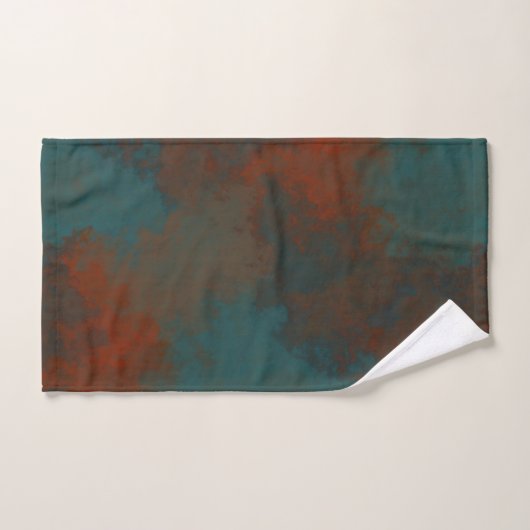Roest en Blauwgroen Marmer abstract Bad Handdoek (Handdoek)