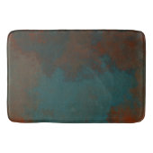 Roest en Blauwgroen Marmer abstract Badmat (Voorkant)