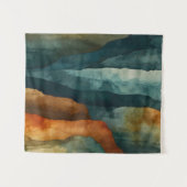 Roest en Blauwgroen Wandkleed (Voorkant (horizontaal))