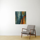 Roest en Blauwgroen Wandkleed (In situ)