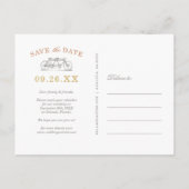 Roest en Honing Fiets 2 Foto Save the Date Aankondigingskaart (Achterkant)