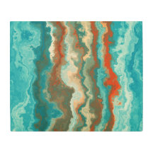 Roest en Turquoise Abstract