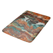 Roest en Turquoise Abstract Badmat (Gekanteld)