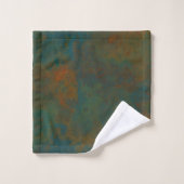 Roest en Turquoise Marmer abstract 4 Bad Handdoek (Wasdoekje)