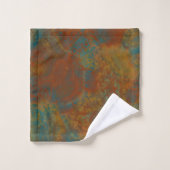 Roest en Turquoise Marmer abstract 4 Bad Handdoek (Wasdoekje)