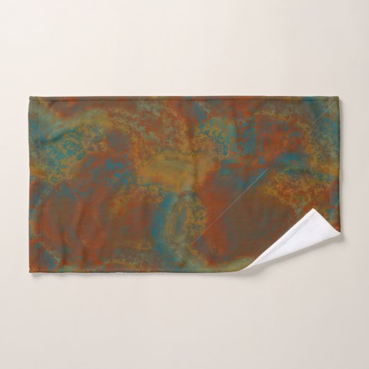 Roest en Turquoise Marmer abstract 4 Bad Handdoek (Handdoek)