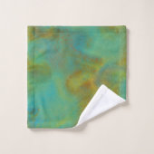 Roest en Turquoise Marmer abstract 6 Bad Handdoek (Wasdoekje)