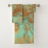Roest en turquoise Marmer abstract Bad Handdoek (Insitu)