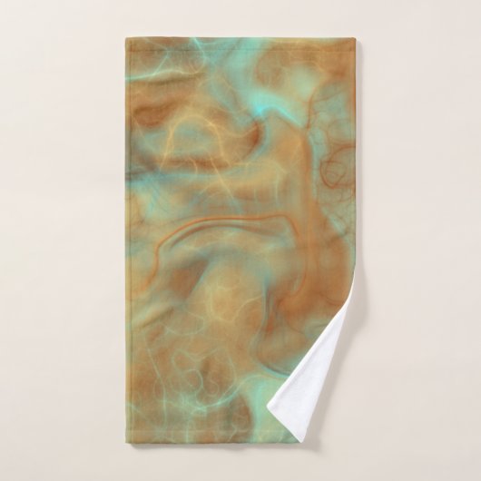 Roest en turquoise Marmer abstract Bad Handdoek (Handdoek)