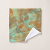Roest en turquoise Marmer abstract Bad Handdoek (Wasdoekje)