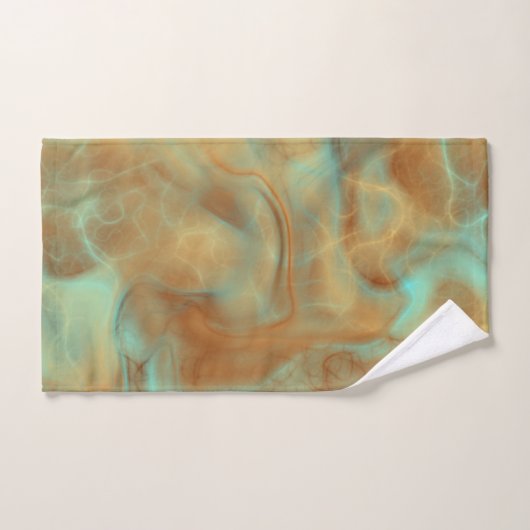Roest en turquoise Marmer abstract Bad Handdoek (Handdoek)