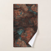 Roest en Turquoise Stone Abstract Bad Handdoek (Handdoek)