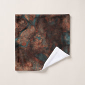 Roest en Turquoise Stone Abstract Bad Handdoek (Wasdoekje)