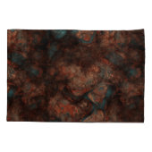 Roest en Turquoise Stone Abstract Kussensloop (Achterkant-Links)