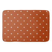 Roest en witte stippen badmat (Voorkant)