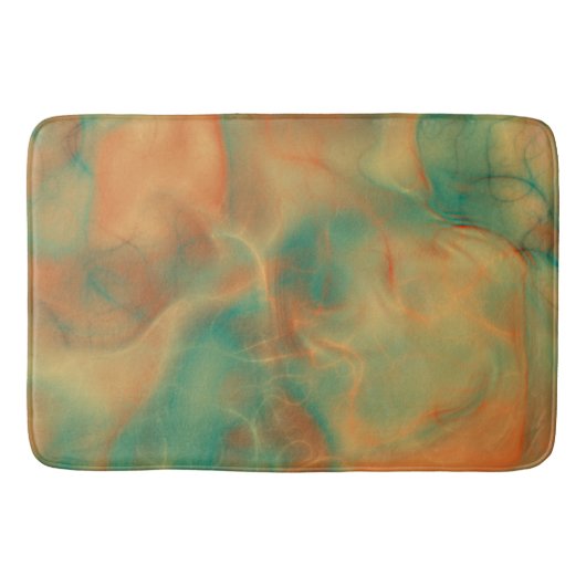 Roest en Zee Groen Marmer abstract Badmat (Voorkant)