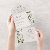 roest florale herfst in één uitnodiging (Afscheurbaar)