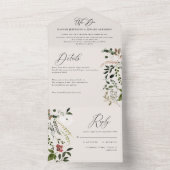 roest florale herfst in één uitnodiging (Binnen)