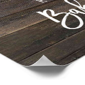 roest floreus beer baby shower welkomstteken poster (Hoek)