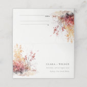 Roest geel herfst Herfst landschap geruite bruilof Plaatskaartje (Buitenkant ongevouwen)